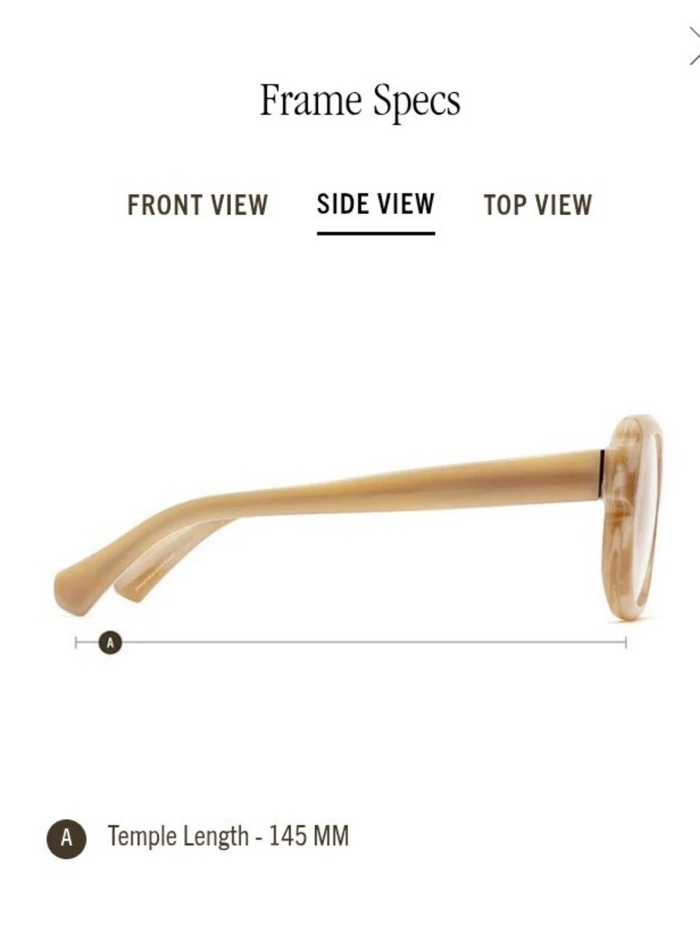 Caddis Velma Reading Glasses in Polished Bone 2.00 - Picture 6 of 8